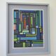 Painting on canvas construction contemporary abstract art