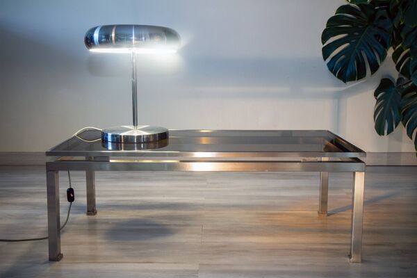 Table basse 1970 par guy lefevre pour la maison jansen