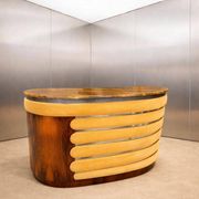 Willy Rizzo Bar Cabinet in Rosewood and Marble, Italy, 1970s
