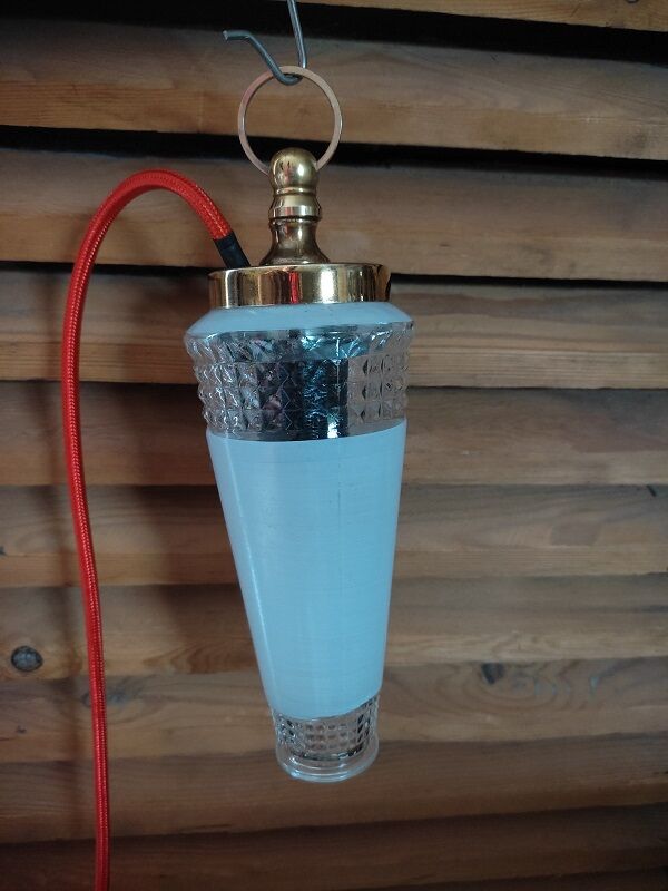 Walker lamp lampshade tulip glass diamond tip