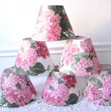 Set of 6 hydrangea lampshades