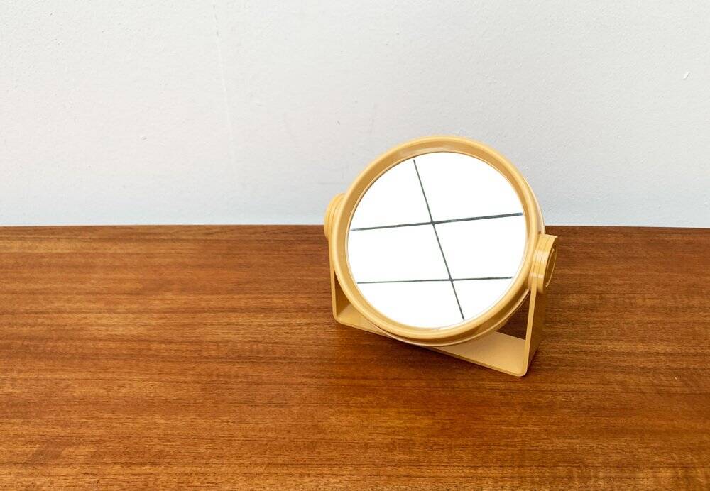 Mid-century space age bathroom wall mirror with 2 sides, 1960s.