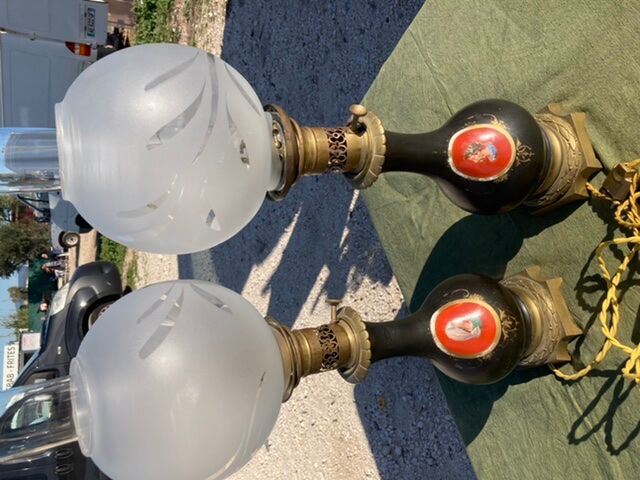 Pair of lamps Napoleon 3