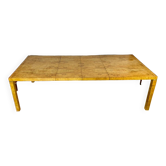 Living room table, dining room table in Ash burl, 2 extension leaves for 10/12 people