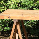 Farm table on trestles, 178 cm x 68 cm