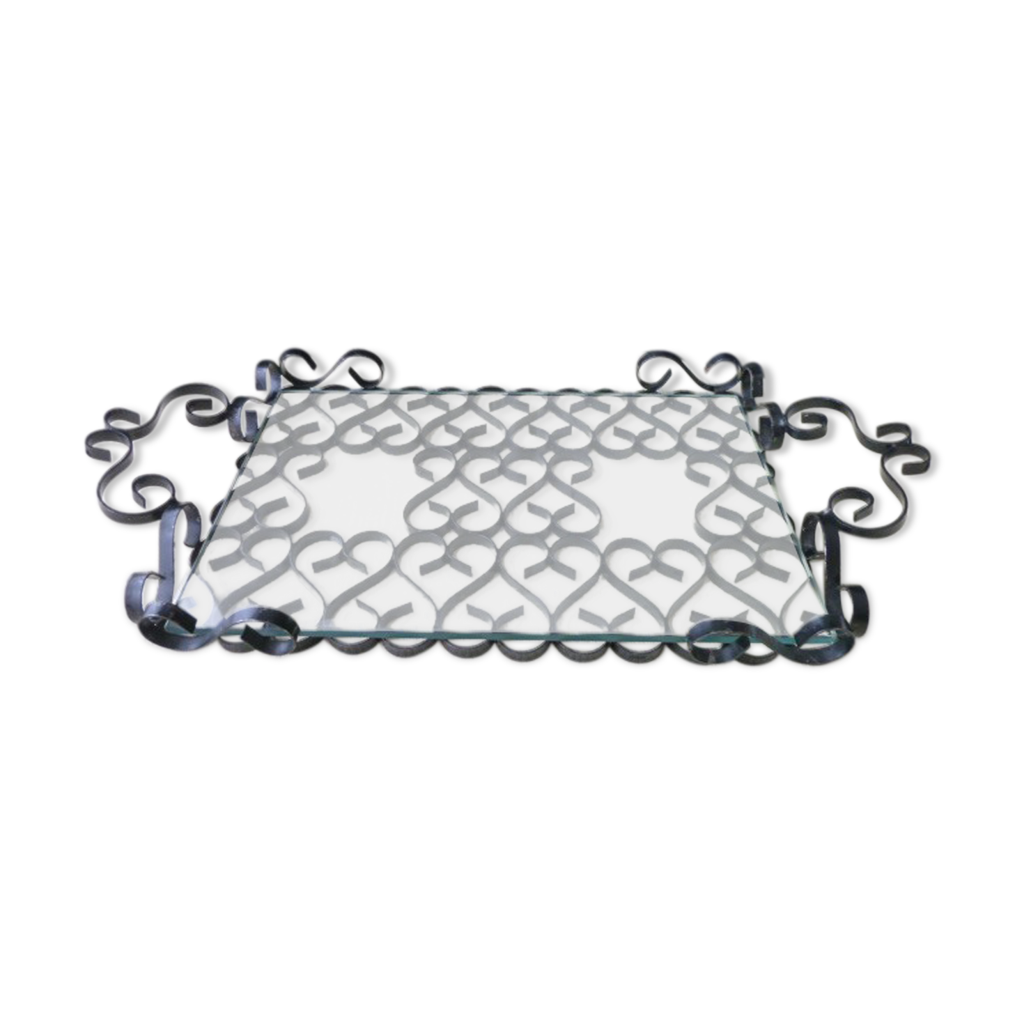 Wrought iron serving tray