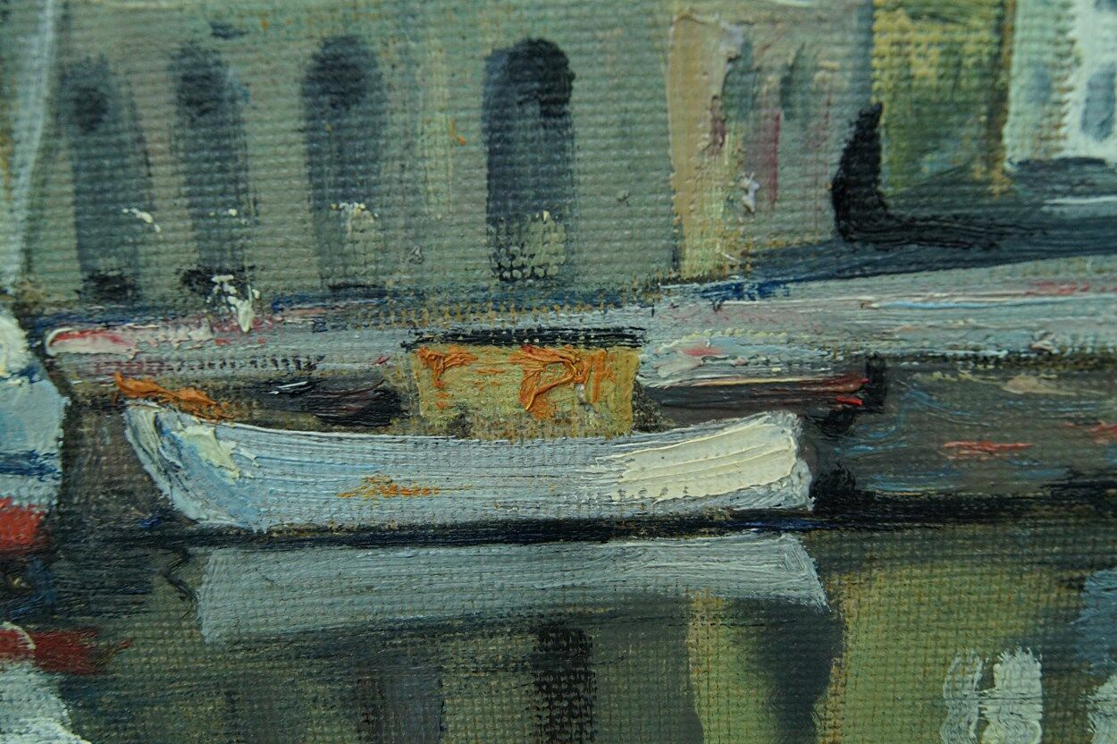 Hjalmar Larsson(1881-1960), Stockholm Cityscape, 1940, Oil Painting