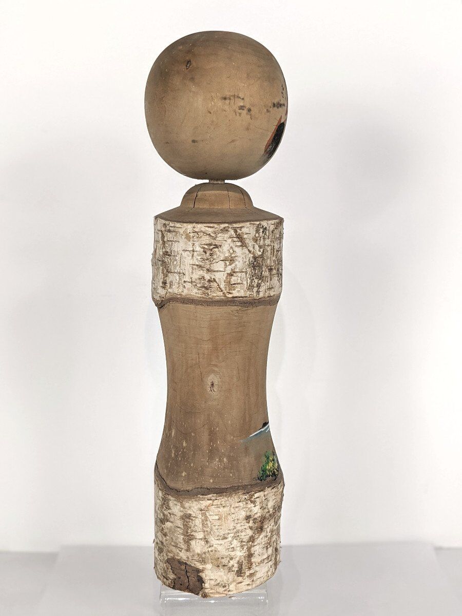 Kokeshi - omiyage "souvenir" - décor mount fuji - japan 1950-60