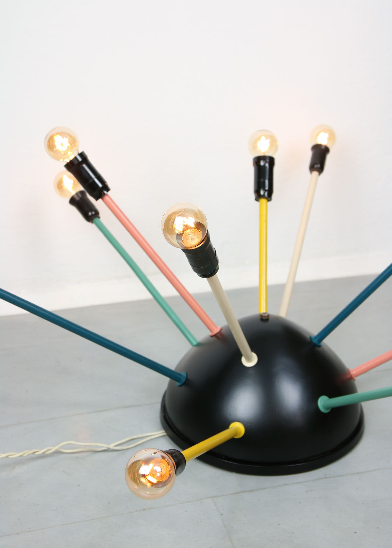 Mid-century Colourful Sputnik Chandelier, 50s