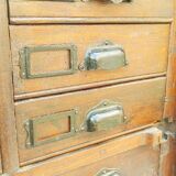 Administration trade cabinet 32 varnished wood drawers