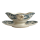 Opaque ironstone sauce boat "Bouquets de roses" from Gien
