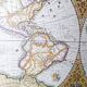 Frame and map "Orbis terrae compendiosa descriptio", Reproduction of an engraving Gérard Mercator