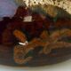 Vegetable dish, covered pot, glazed ceramic art, 1970s, signature to be identified