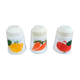 Trio of opaline salt shakers