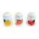 Trio of opaline salt shakers