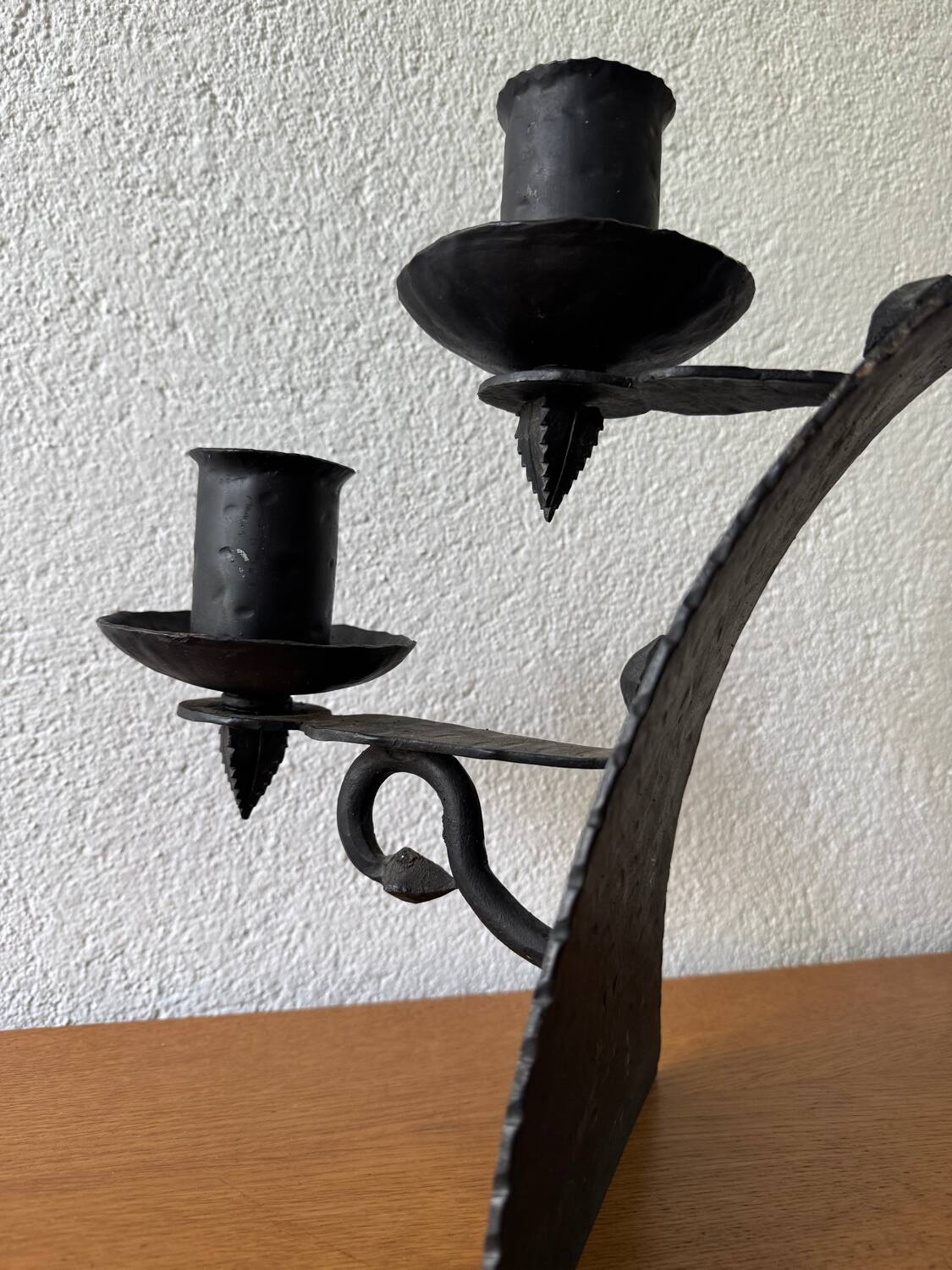 Brutalist wrought iron chandelier from the 60s