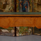 Writing table in gilded wood and Walnut Louis VI