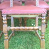 Rustic old oak chairs