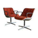 Pair of chairs by Charles Pollock, 1st edition Knoll