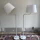 Set of two white Artifort 270 retro, standing lights