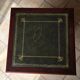 English-style revolving library - Green leather gilded shelf