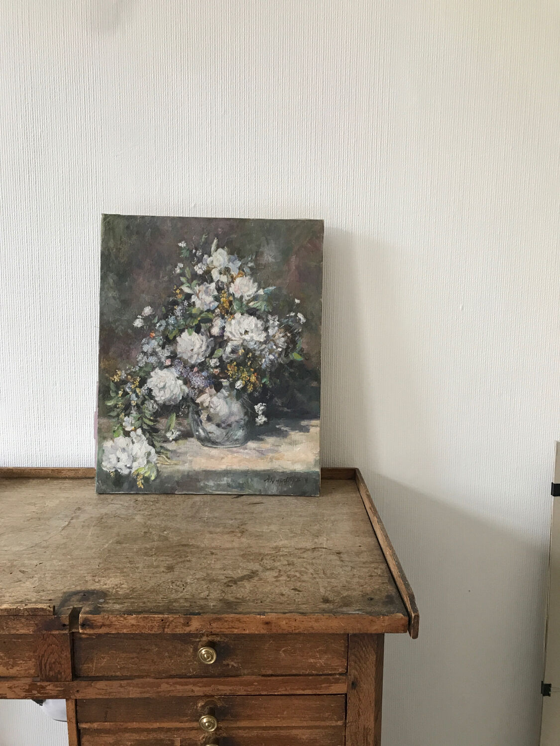 Painting flower bouquet still life