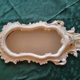 Farnesiana Mirror by Carlo Corvi in ceramic Italy 1950