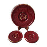 Set of bottle coasters and art deco flat 30s