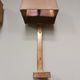 Pair of brass wall lamps, Paul Moerenhout, 70s