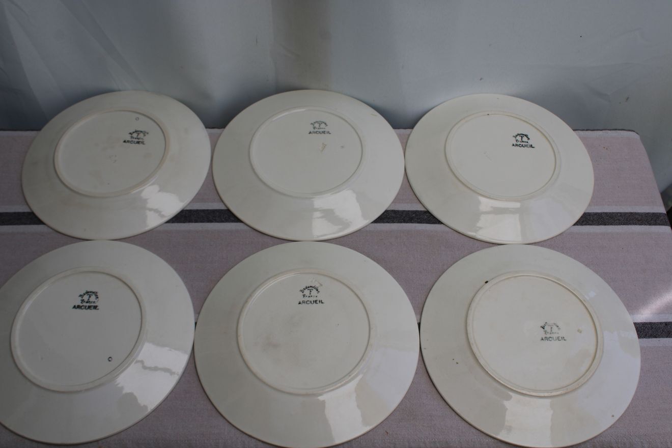 Set of 6 flat plates