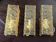 3 champagne-colored resin wall lights 1960 France