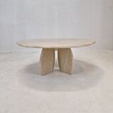 Italian travertine coffee table, 1980s