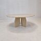 Table basse en travertin italien, années 1980