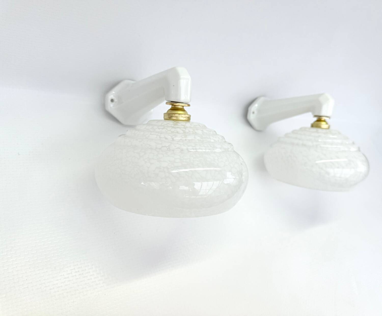 Antique porcelain wall lights