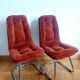 Gastone Rinaldi velvet and chrome chairs 1970