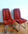 Gastone Rinaldi velvet and chrome chairs 1970