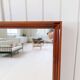 Mid-century modern walnut mirror, Sweden, 1960s