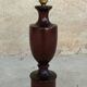 Table lamp base in turned solid wood (mahogany) - mid 20th century.
