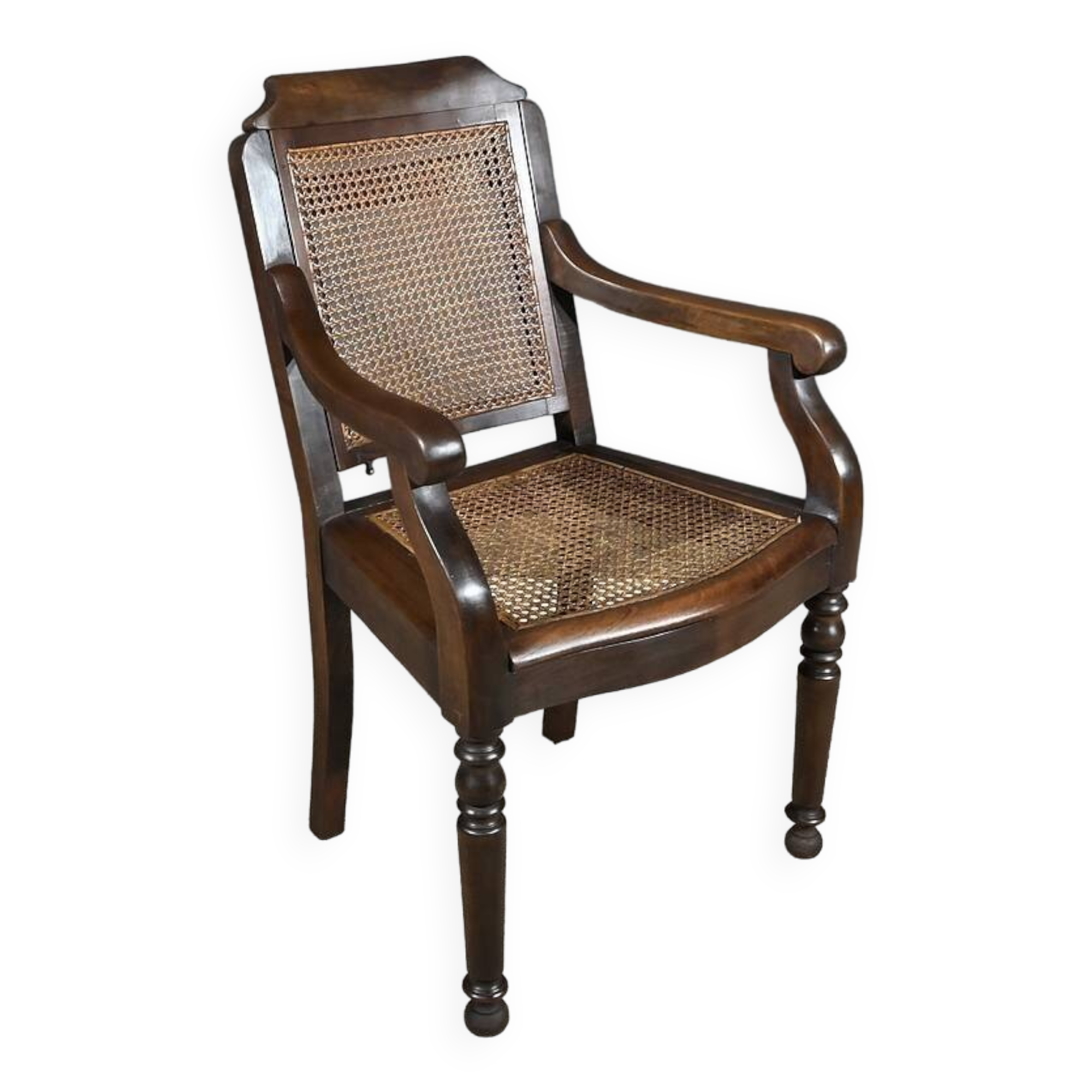 Hairdresser's armchair in solid beech, Louis-Philippe style - Early 20th century