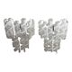 Set of 2 Wall Sconces Murano Glass Italian Swirling Wall Lights