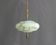 Art Deco Pendant Light with Twisted Stem, Marbled Effect, Metal and Brass - 1930s