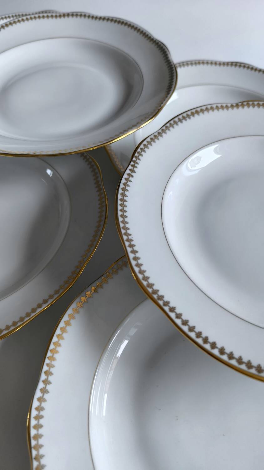 Set of 6 Sologne porcelain plates