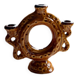 Ceramic candlestick / candelabra from the Menton potter