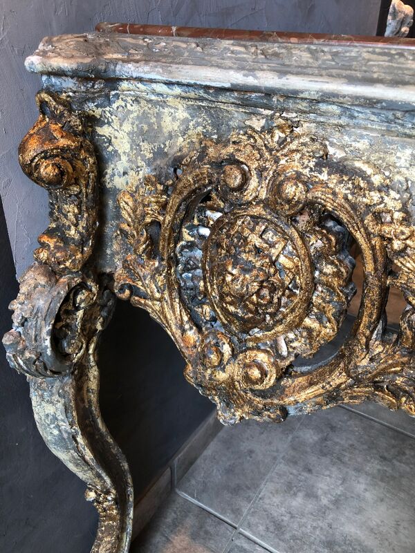 Console patinée style Louis XV