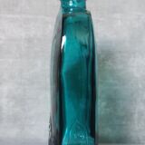 Flacons bouteilles verre gravé bleu