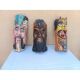 3 ethnic tribal wooden masks 19th century