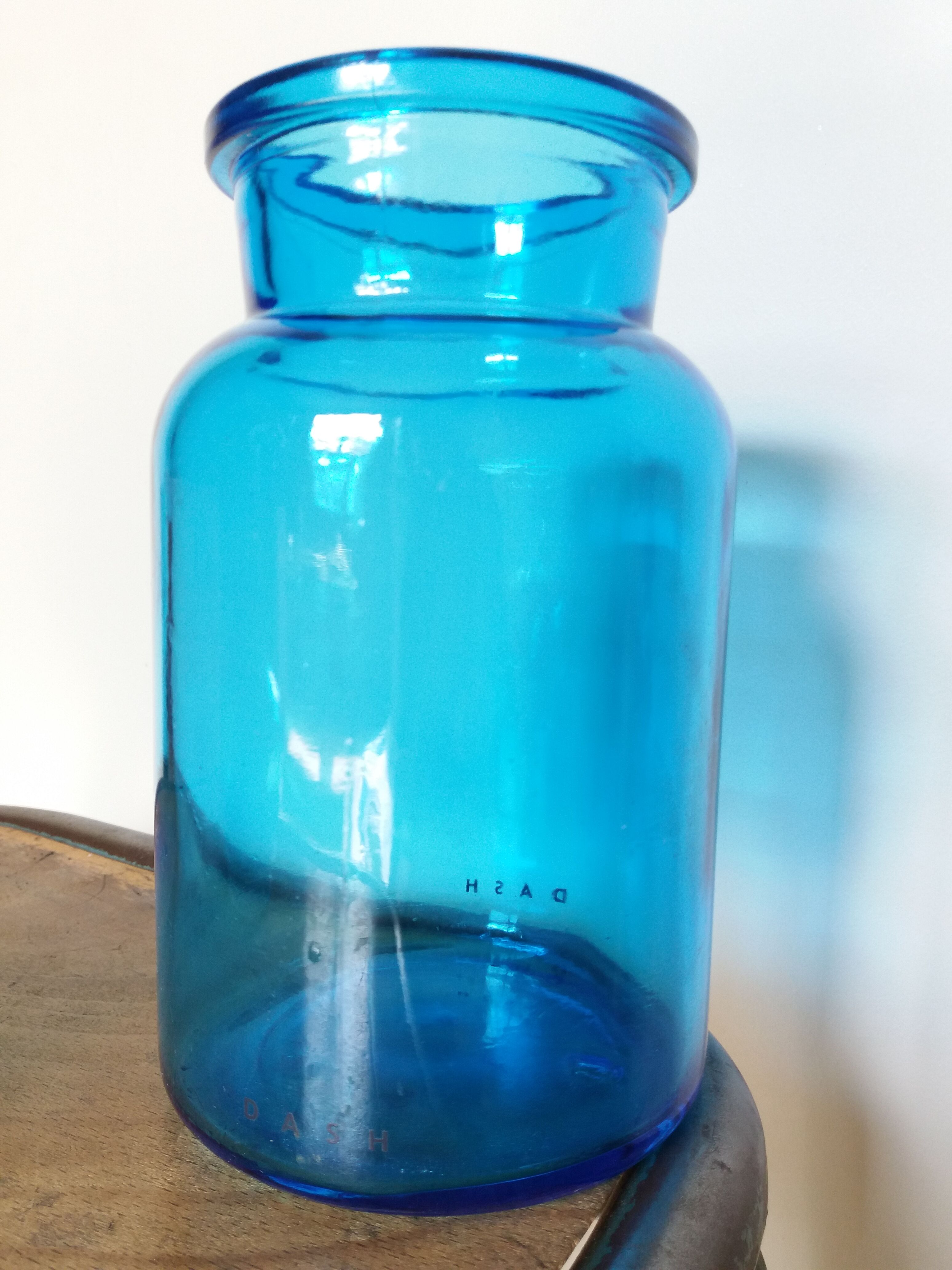 apothecary bottle blue glass jar