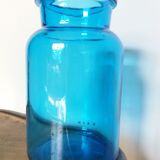 apothecary bottle blue glass jar