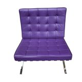 Purple lounge chair Barcelona by Mies van der Rohe for Knoll