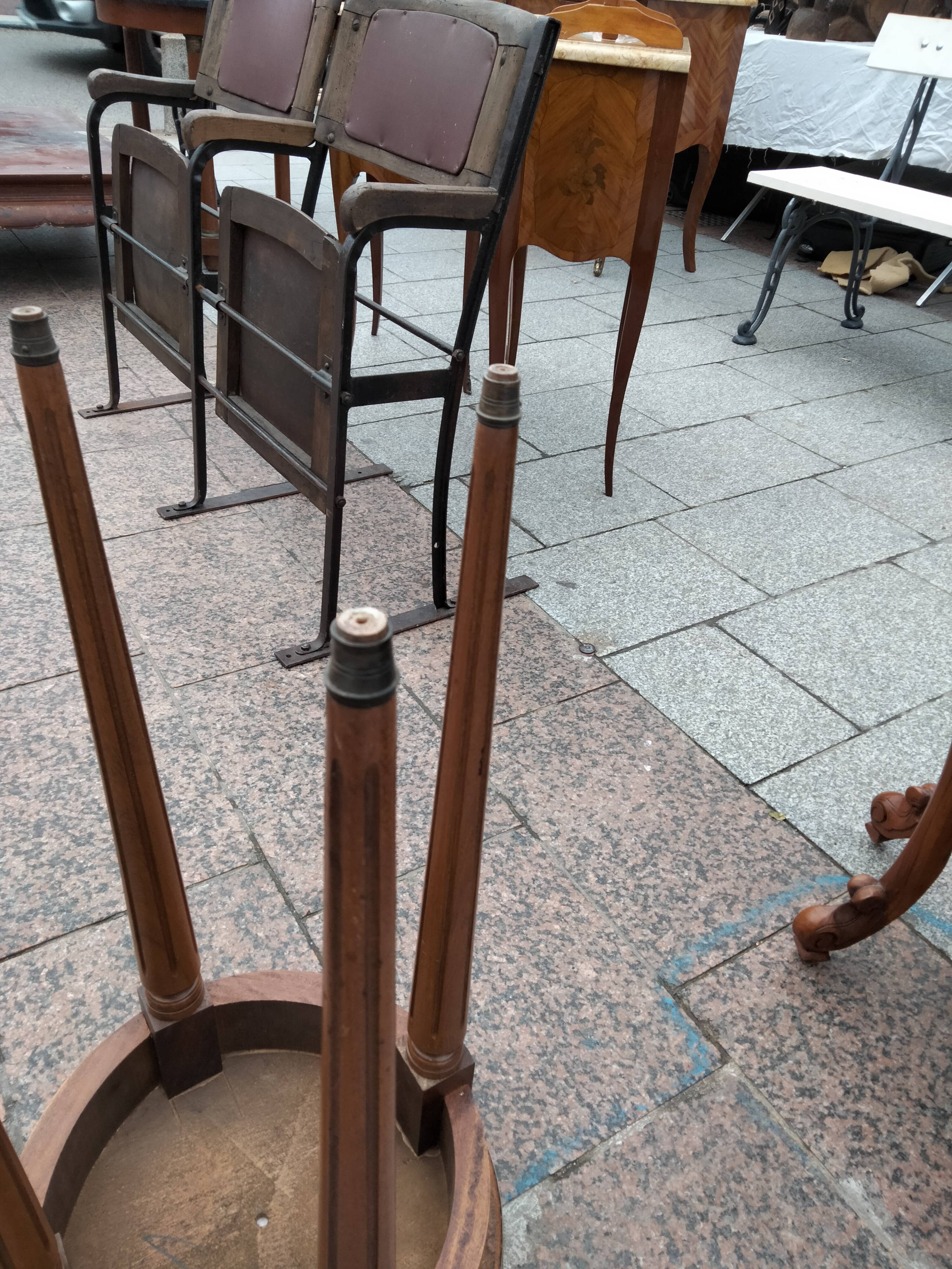 Gueridon side table old marble top vintage xxeme